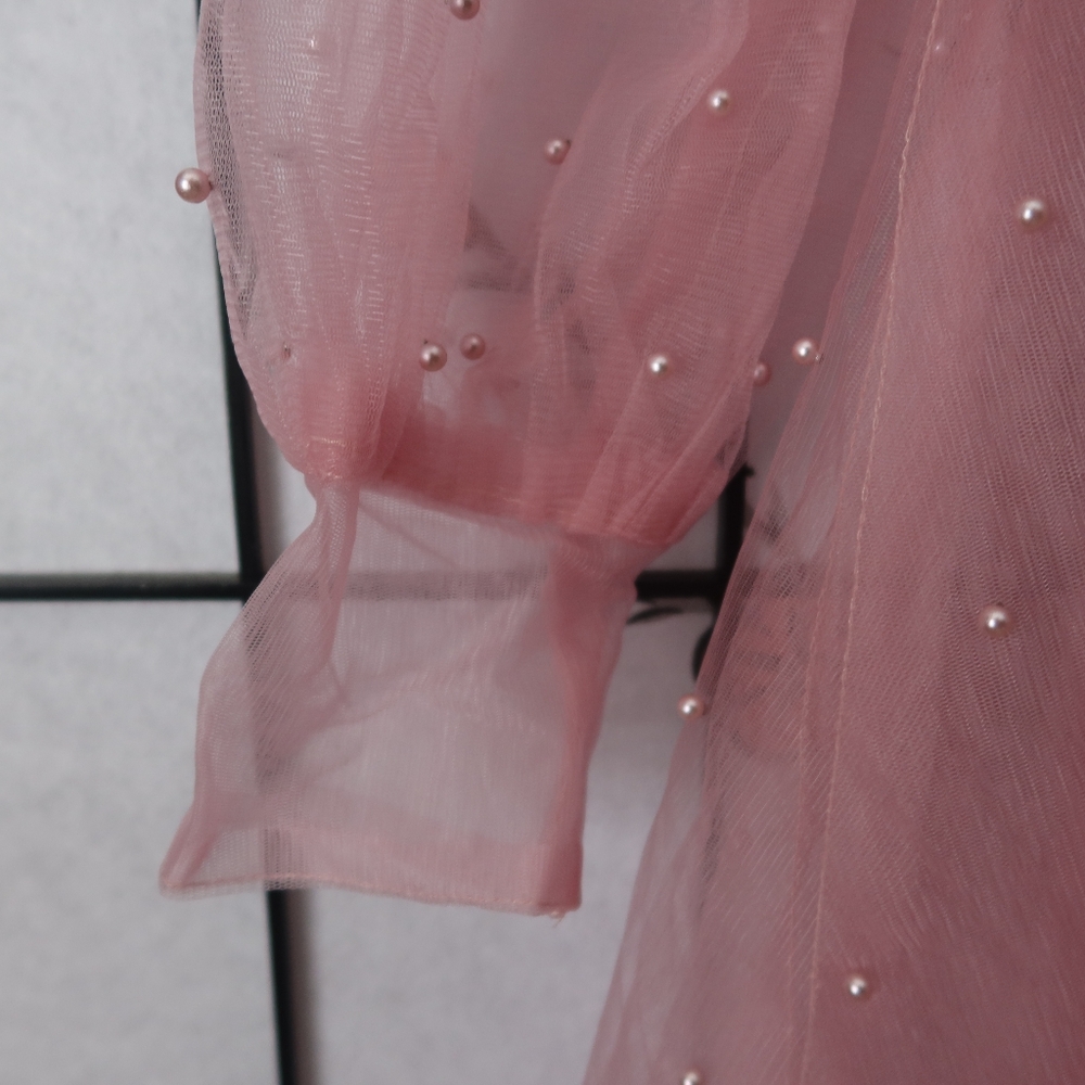Flowy Pink Maternity Photo Shoot Dress Size XL - Picture 7 of 13